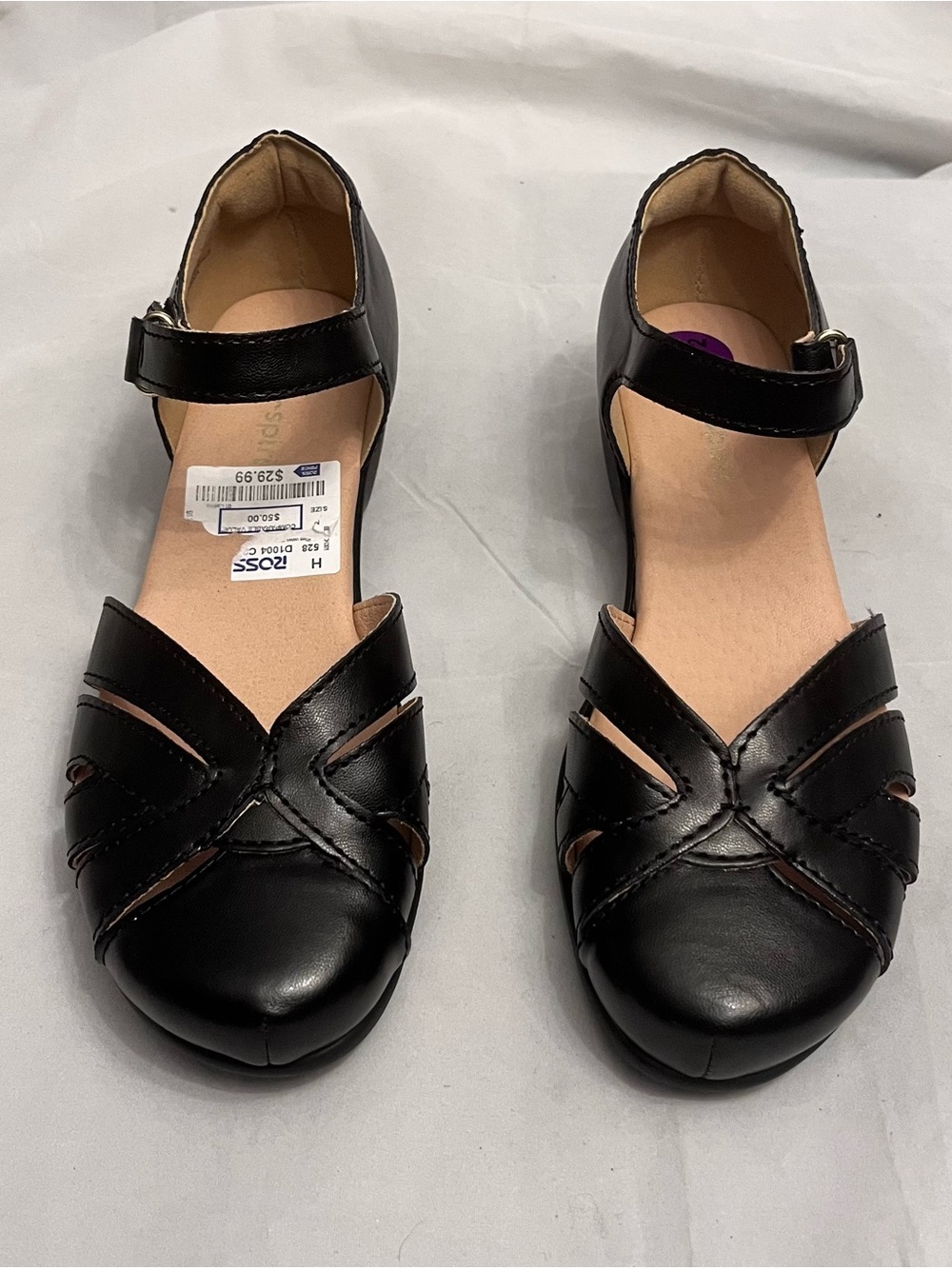Easy Spirit Black Mary Jane Cutout Wedge Heel Sandals